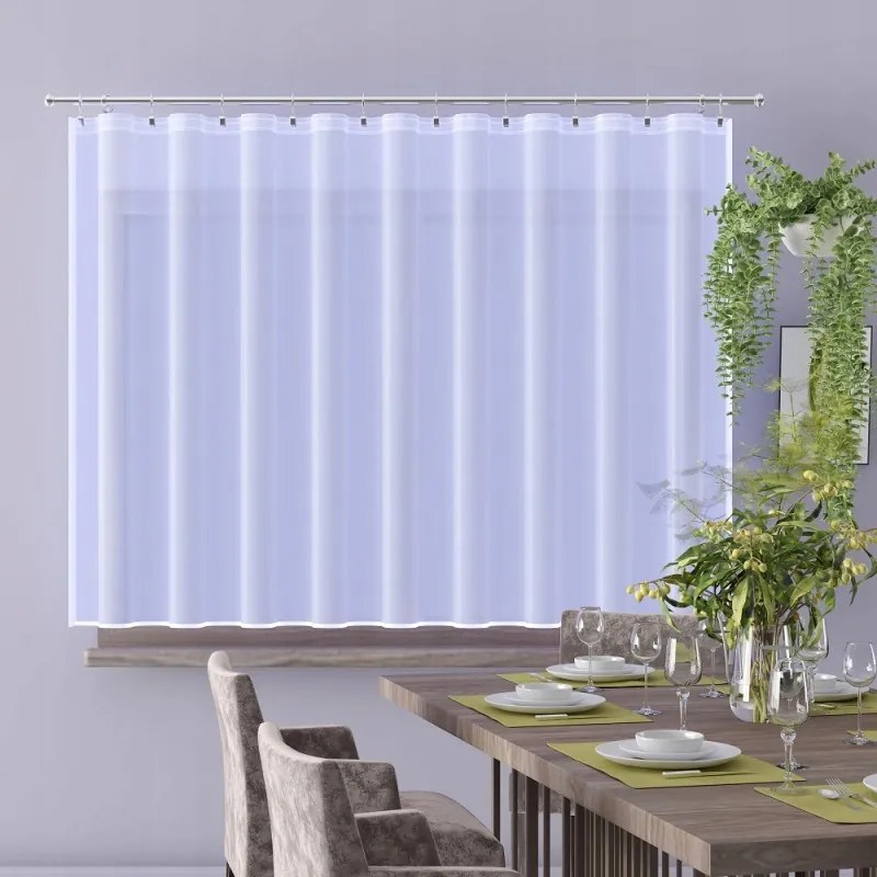 Függöny kész fátyol szegéllyel 400x150 cm fehér