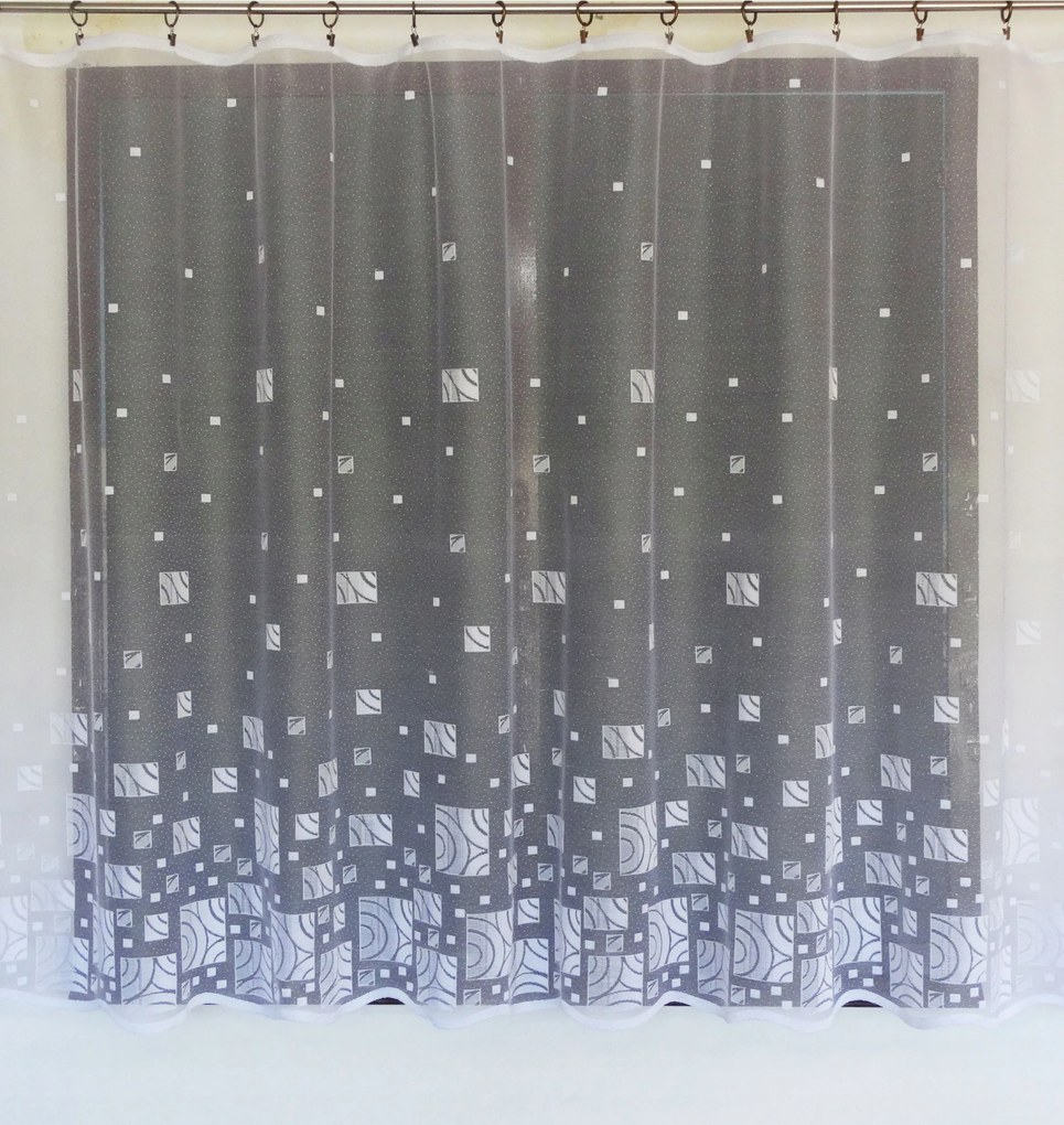 Mg Függöny jacquard 80/100 Fehér 300X250 szalaggal