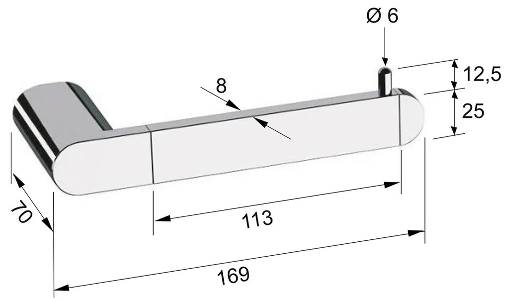 SAPHO RF017 Flori WC-papír tartó fedél nélkül,ezüst