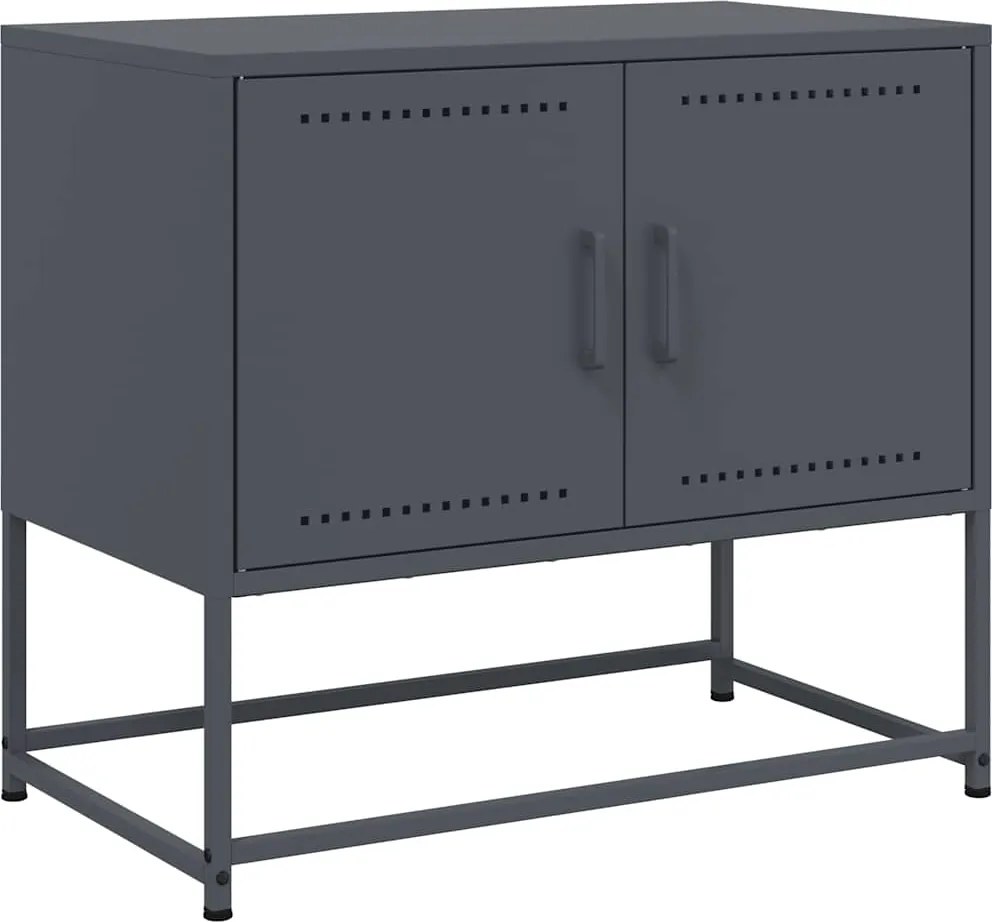 vidaXL antracitszürke acél TV-szekrény 68,5x39x60,5 cm