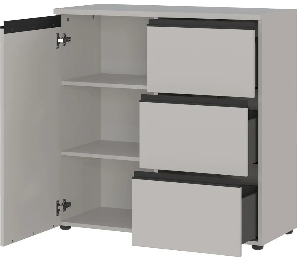 Szürke magas komód 90x91 cm Bastia – Germania