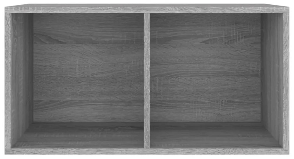 szürke sonoma színű szerelt fa lemeztároló doboz 71x34x36 cm