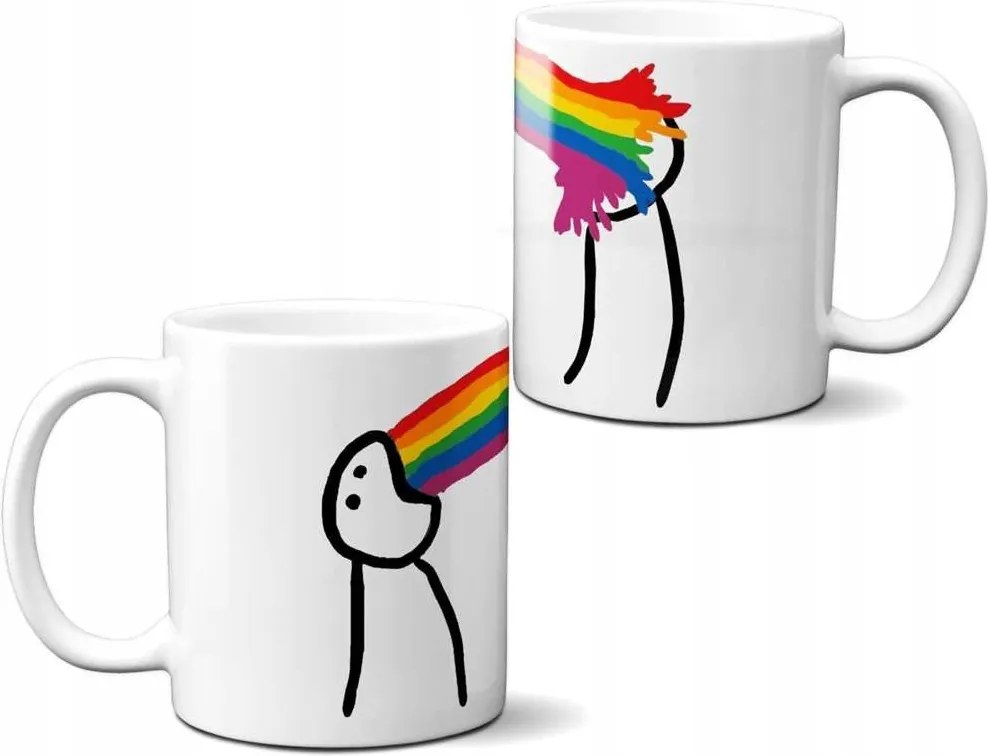 Szivárványos Bögre Ajándék +Név!