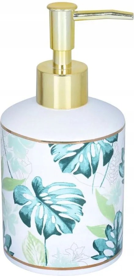 Kézi álló szappanadagoló Bisk 250 ml fehér, zöld