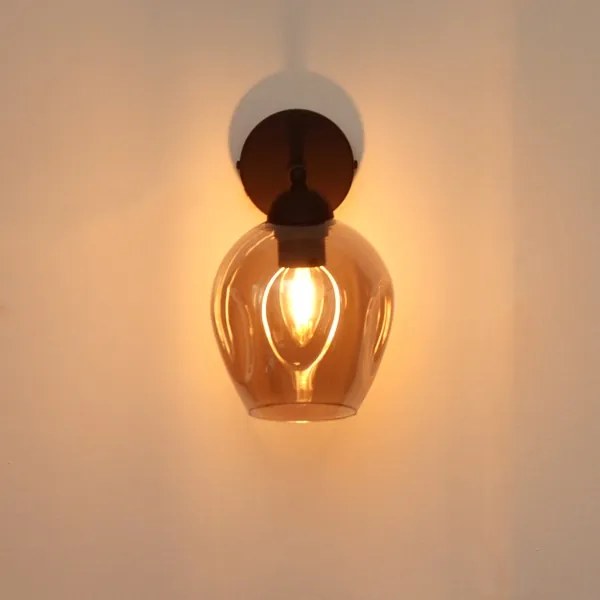 Fali lámpa LILI 1xE27/15W/230V fekete/szürke