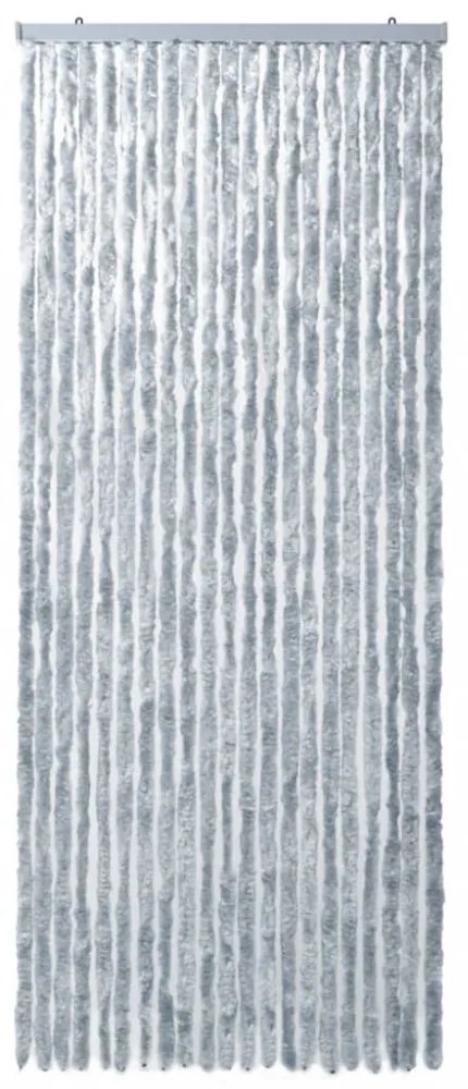 fehér és szürke zsenília rovarfüggöny 90 x 220 cm