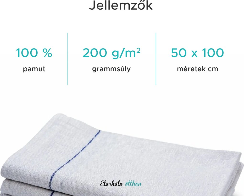 Orvosi kéztörlő MEDI 50 x 100 cm, 100% pamut