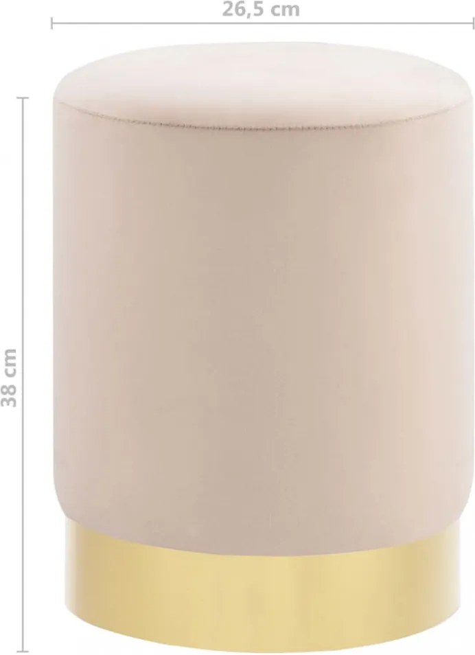 barack- és aranyszínű bársony ülőke 28 x 36 cm