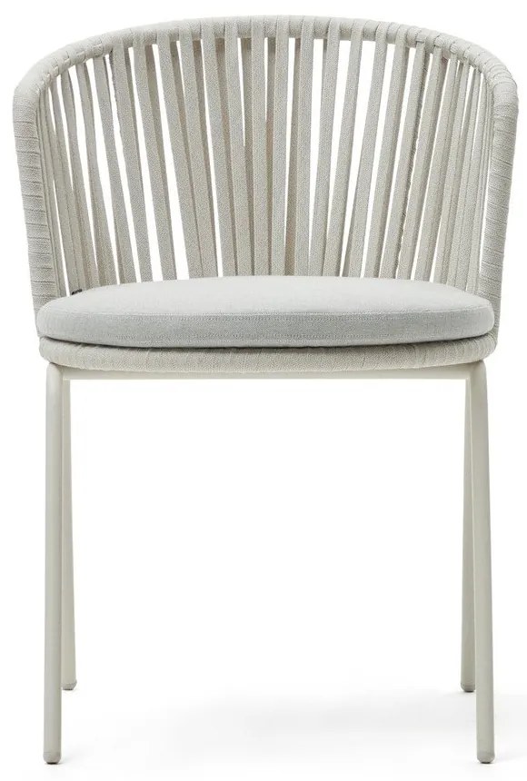 Fehér fém kerti szék Saconca – Kave Home