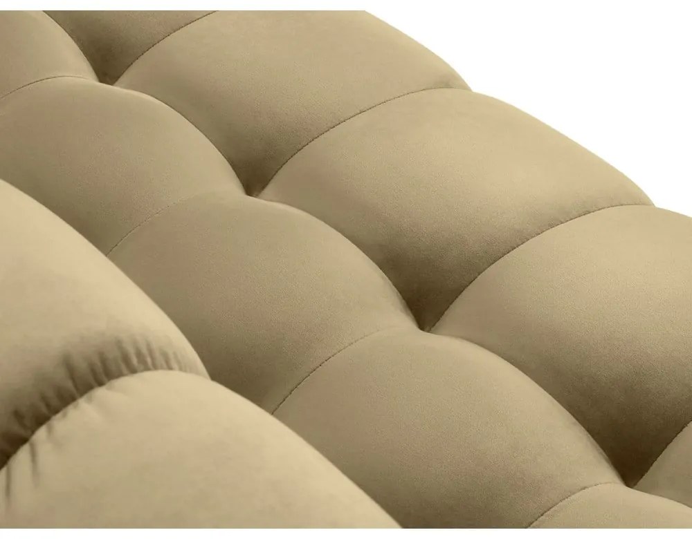 Bali bézs bársony sarokkanapé, bal oldali - Cosmopolitan Design