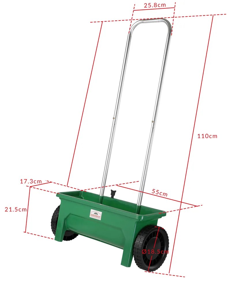 Gardebruk® Spreader 12l - zöld