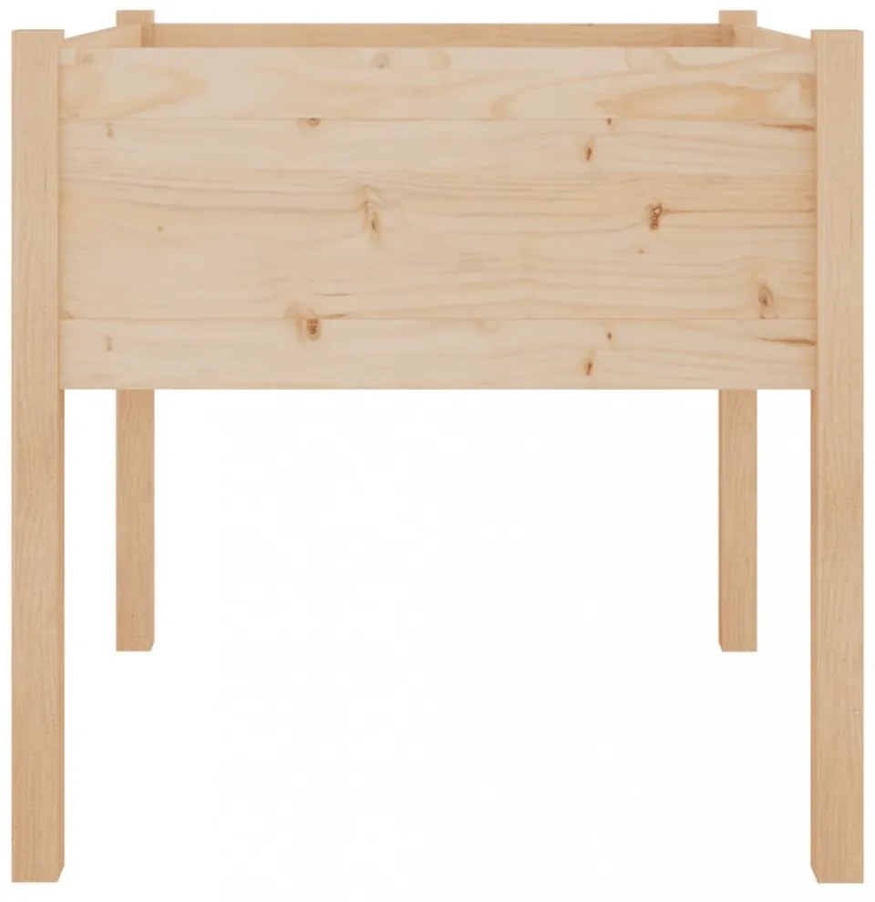 2 db tömör fenyőfa kerti virágtartó 70 x 70 x 70 cm