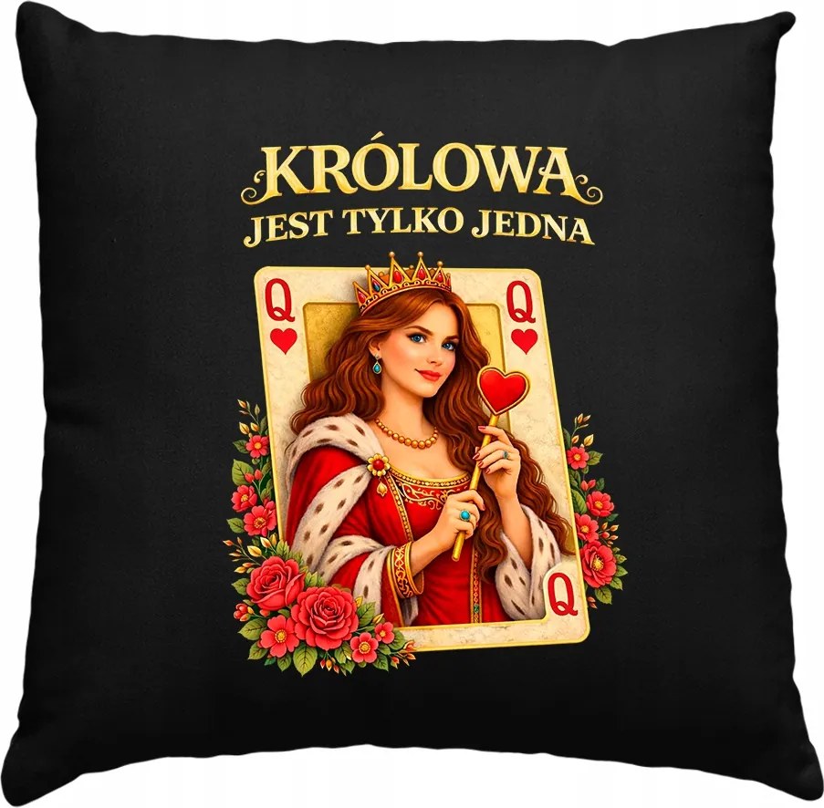 Királynő párna Csak Egy Ajándék Feleség Lány Fekete