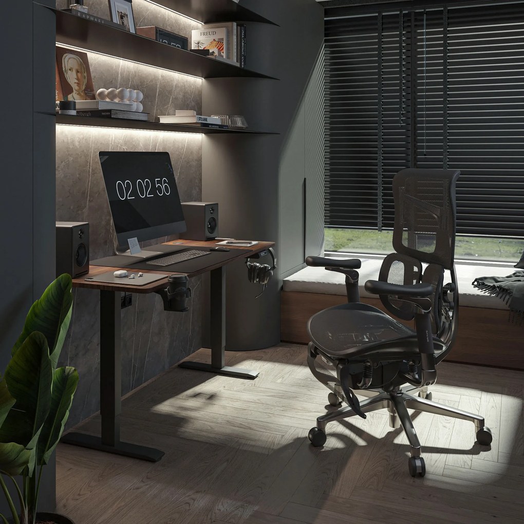 Prémium ergonomikus irodai szék lábtartóval fekete Premium Normal Size: Diablo V-Kinetic