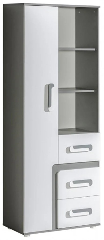 Regál 75 PE04 Pemino (antracit + fehér). 1070358