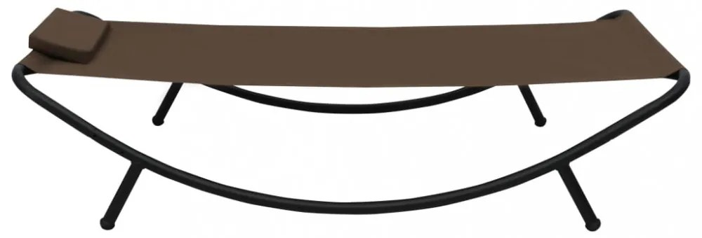 barna acél kerti ágy 200 x 90 cm