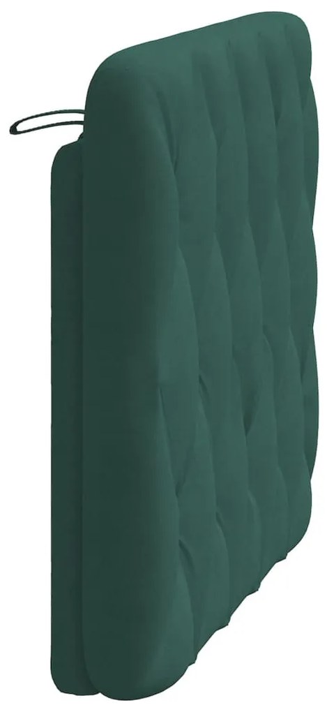 sötétzöld bársony fejtámla párna 100 cm