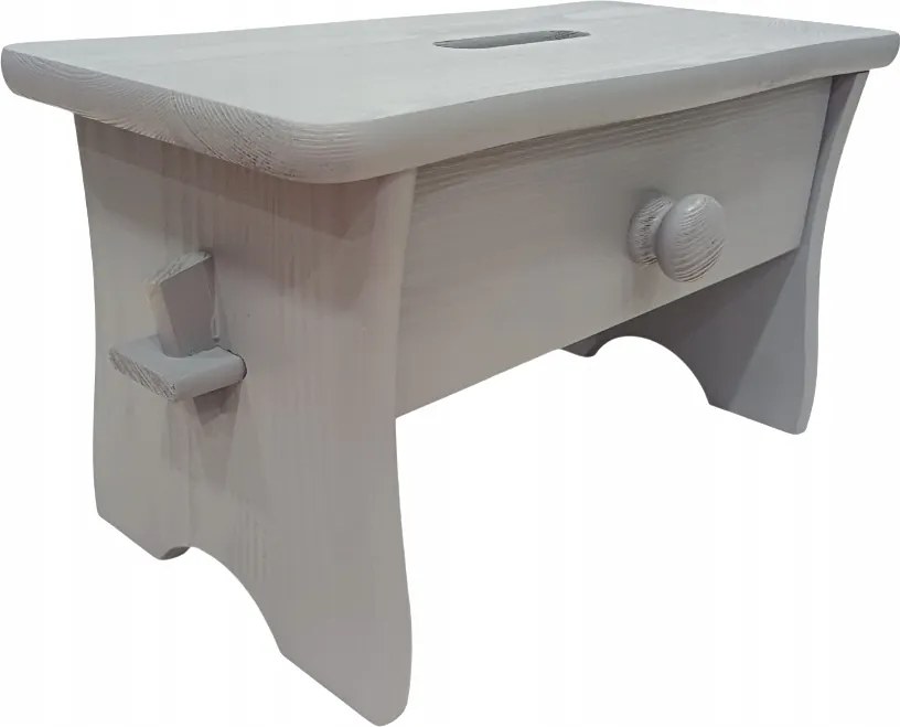 Közepes Világosszürke Szék Fiókkal Zsámoly Evőeszköz Segédeszköz