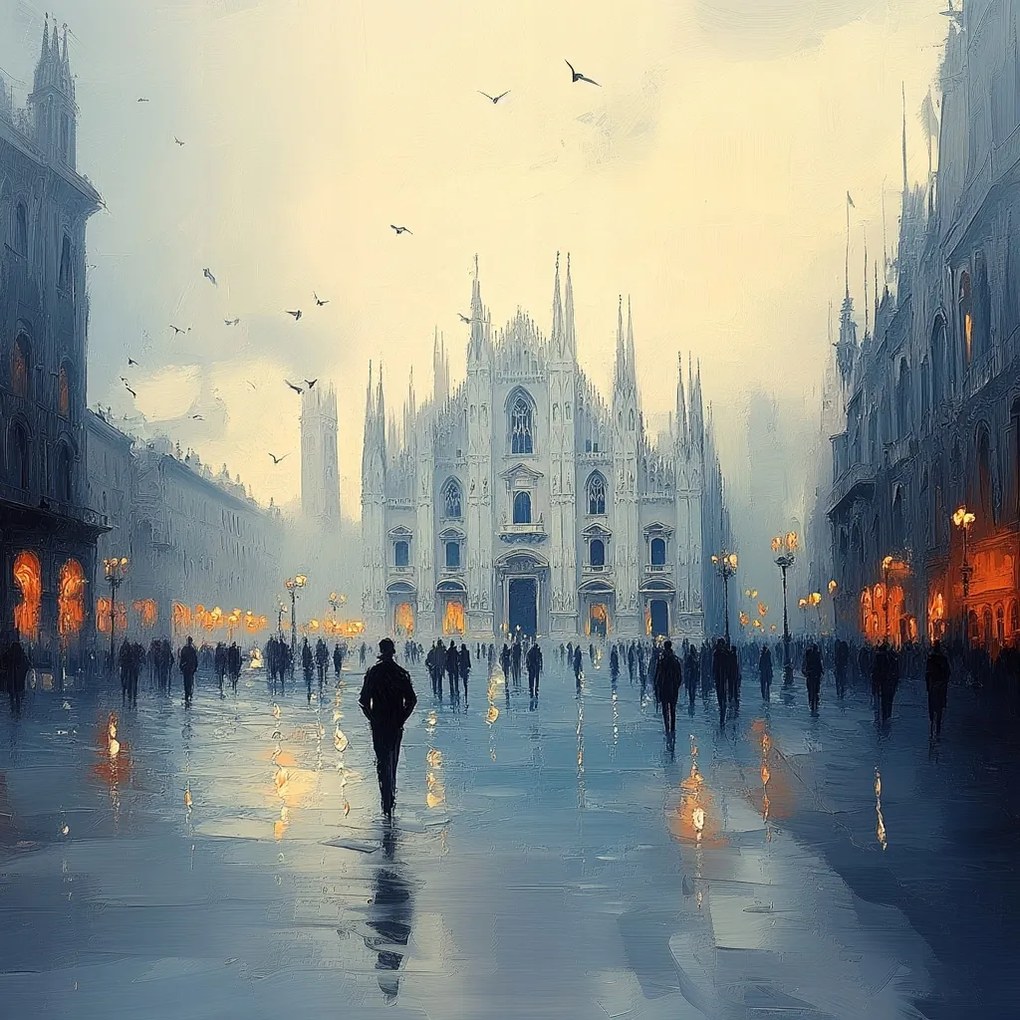 Vászonkép Canvas Építészet Olaszország Milánó Város Székesegyház 40x40