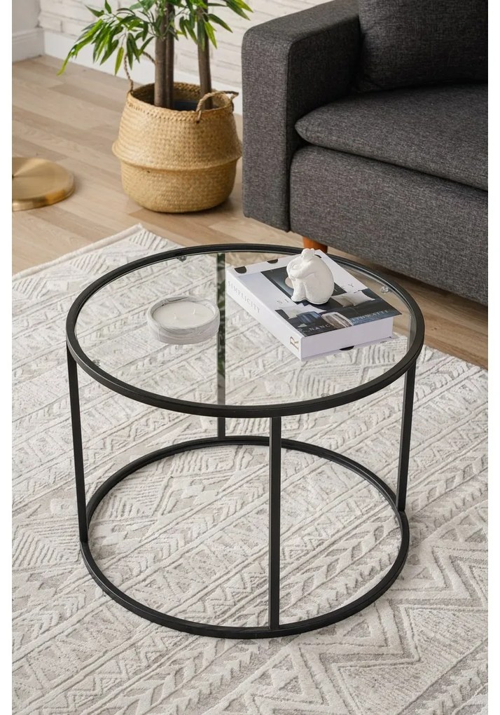 Berlin Black dohányzóasztal, 60 cm