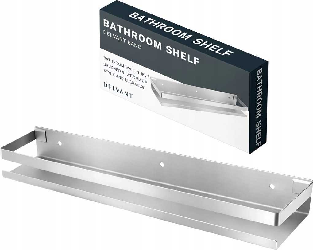 Fürdőszobai Akasztós Polc Konyhai Zuhanyhoz Delvant Bano Ezüst 60 CM