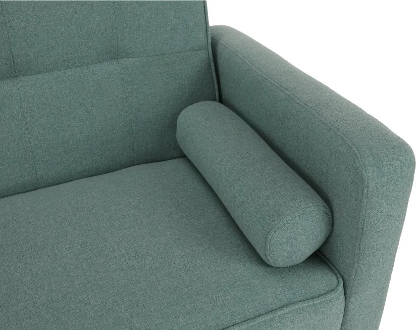 Kinyitható kanapé, zöld-mentol szövet, OTISA