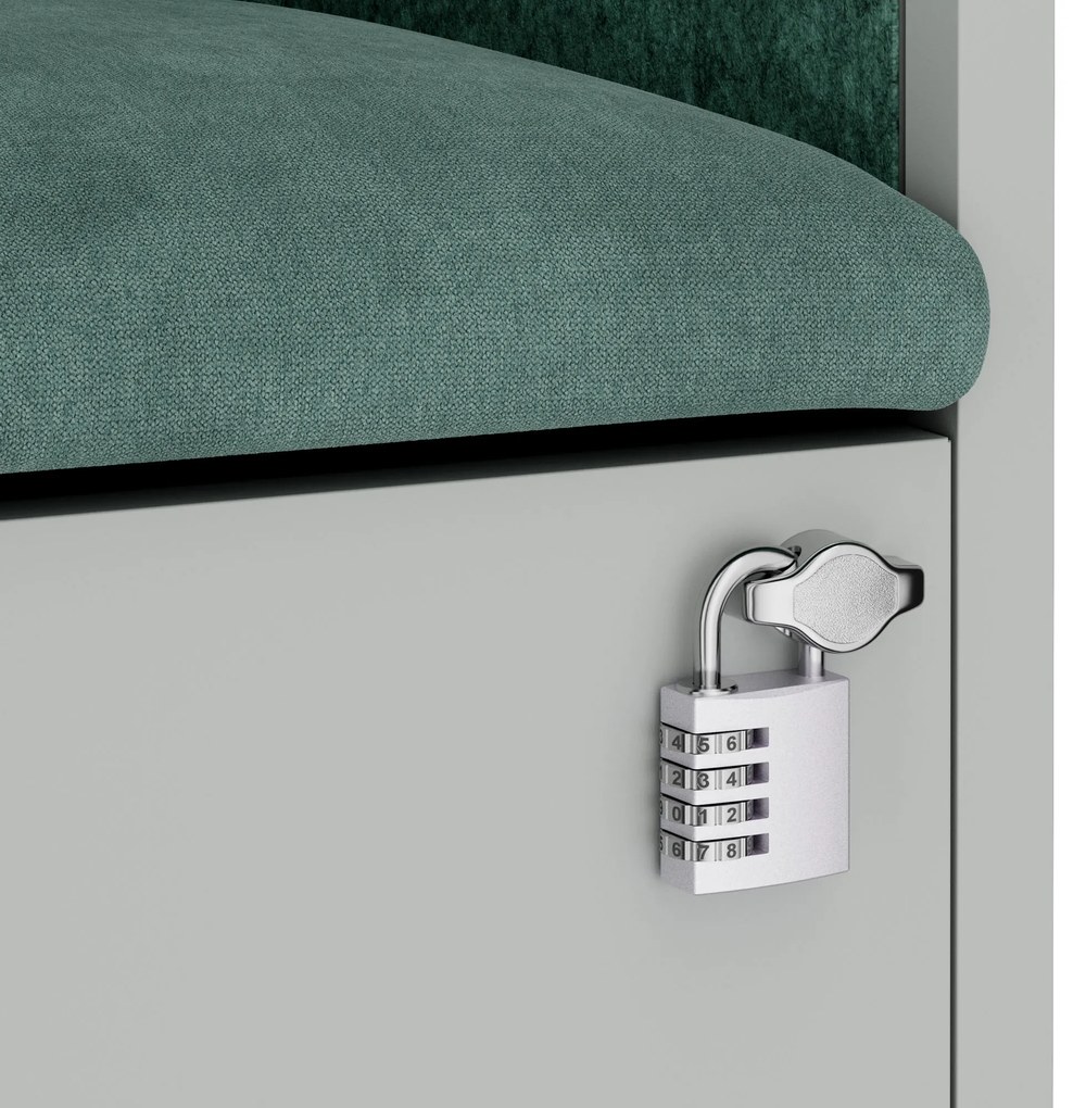 Sally 1150mm korpus Szary - siedzisko Zielony