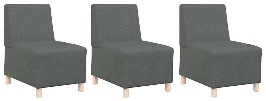 Karfa Nélküli Modularis Kanapé Egység 3 pcs Sötétszürke