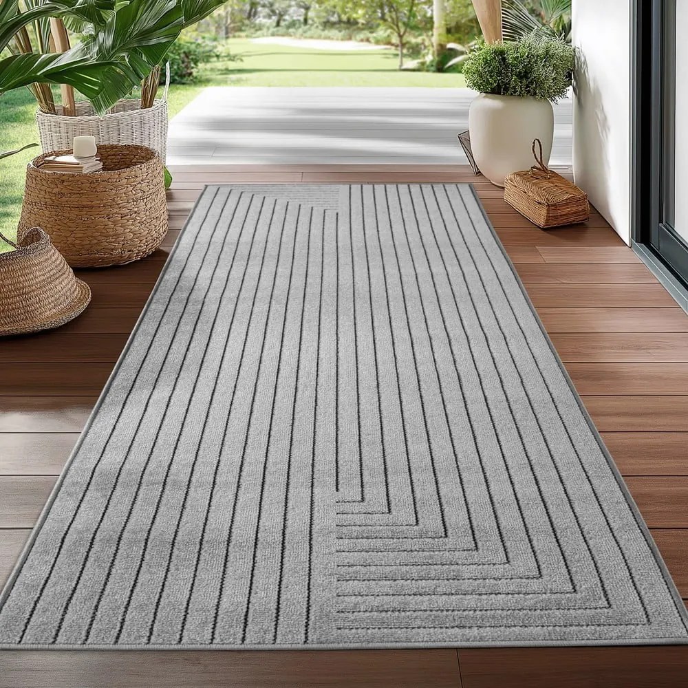 Szürke kültéri-beltéri futószőnyeg 80x250 cm Nova 1202 – Ayyildiz Carpets