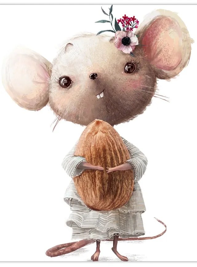 Üveg kép - Akvarell állatka N⁰2 (70x50 cm)