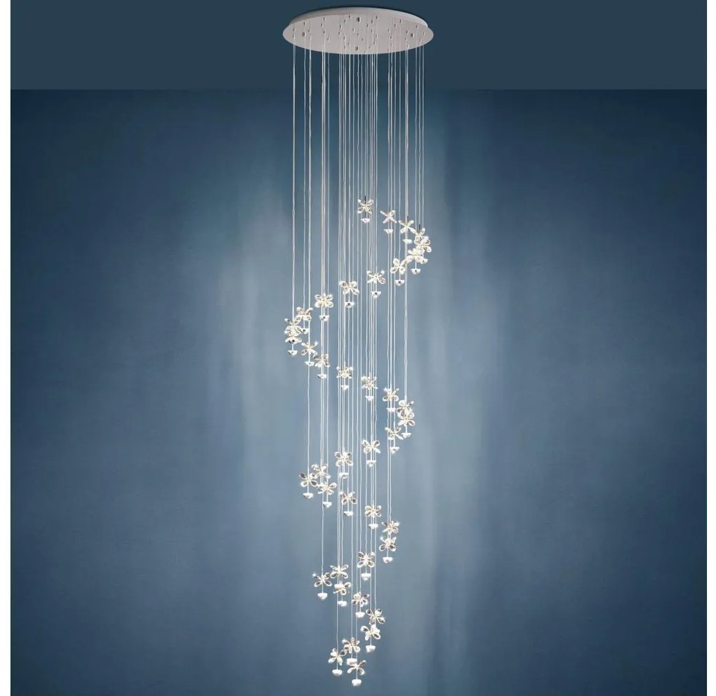 Eglo 39545 - LED Dimmelhető kristálycsillár zsinóron PIANOPOLI 40xLED/1,8W/230