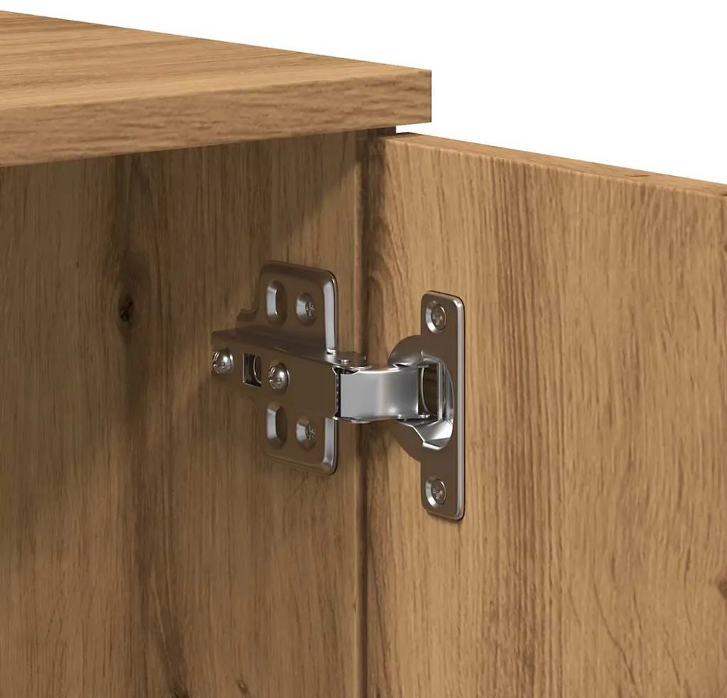 műfából készült, kézműves tölgyfa TV-szekrény 140 x 35 x 40 cm