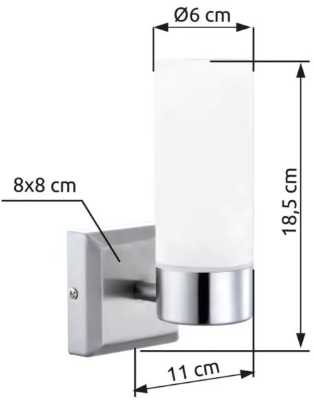 Brilagi - RAY fürdőszobai fali lámpa 1xE14/40W/230V IP44