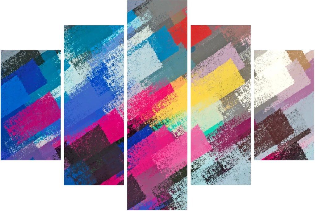 Kép - Színes ecsetvonások (150x105 cm)