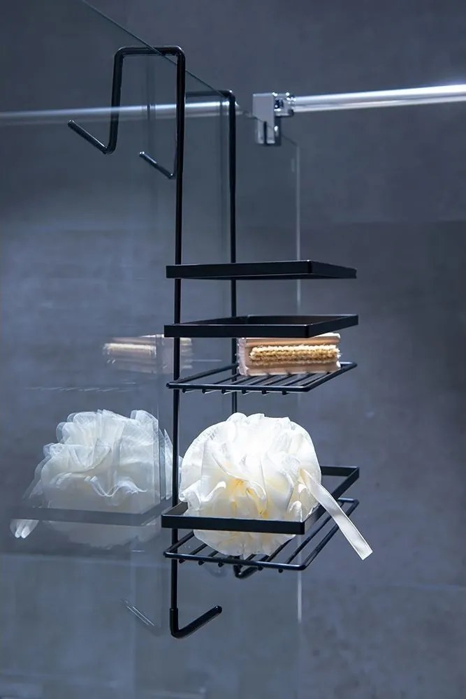 AWD Fekete fürdőszobai polc