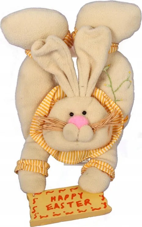 Húsvéti Nyuszi Plüss Fa Tábla Függő Tavasz Sárga