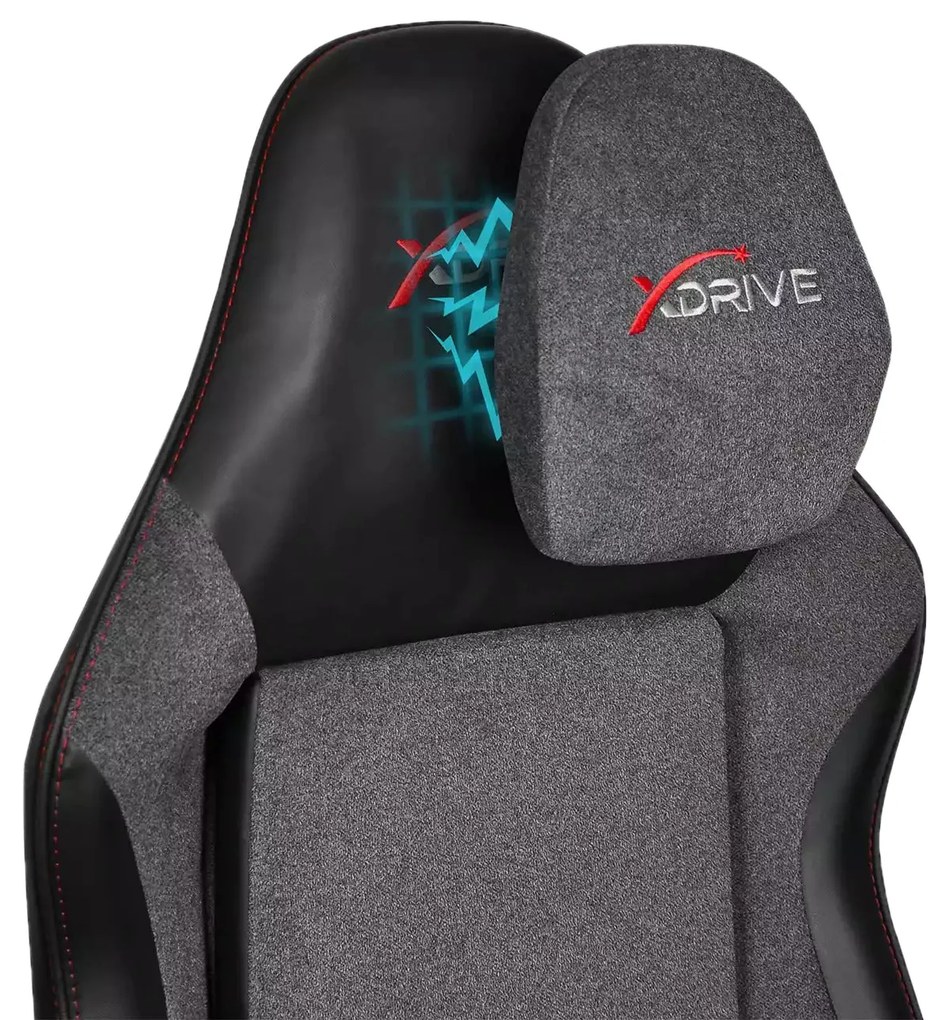 ATAK Innovation gamer szék, mágnesesen állítható nyakpárna, ergonomikus deréktámasz, puha ülés, 3D kartámasz
