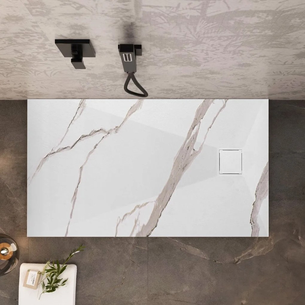 Zuhanytálca Magnum CARRARA WHITE 90x120