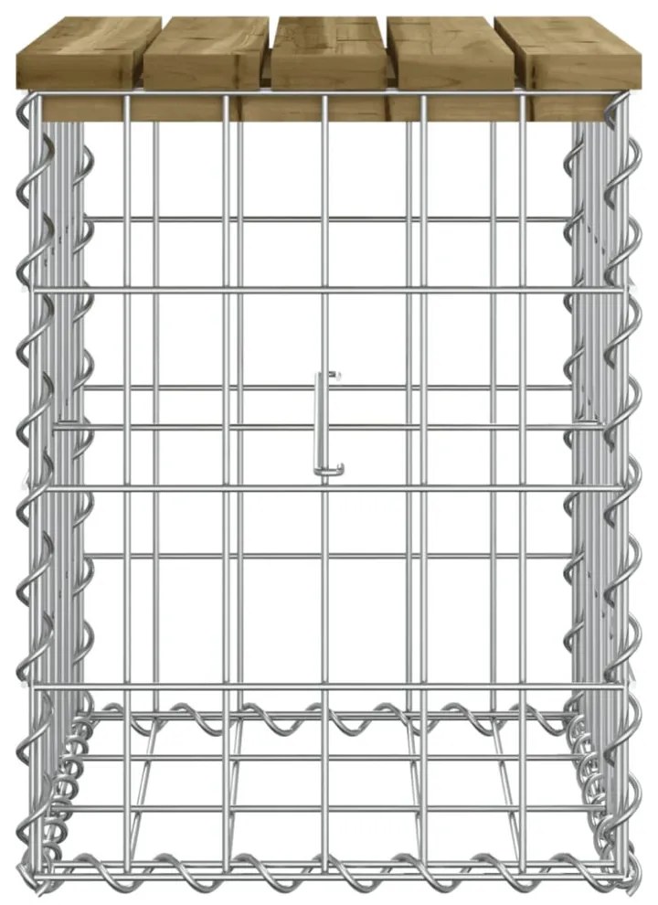 impregnált fenyőfa gabion kerti pad 33 x 31 x 42 cm