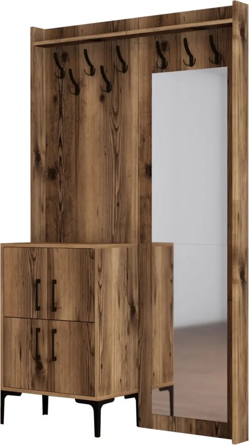 Berlin előszobafal, dió, 120 cm – TR845HCT4210