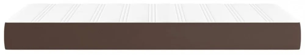 vidaXL barna műbőr zsebrugós ágymatrac 90x200x20 cm