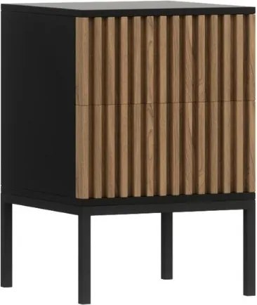 AKCE Éjjeliszekrény MEORATI 40x40cm, fekete/dub artisan II. osztály