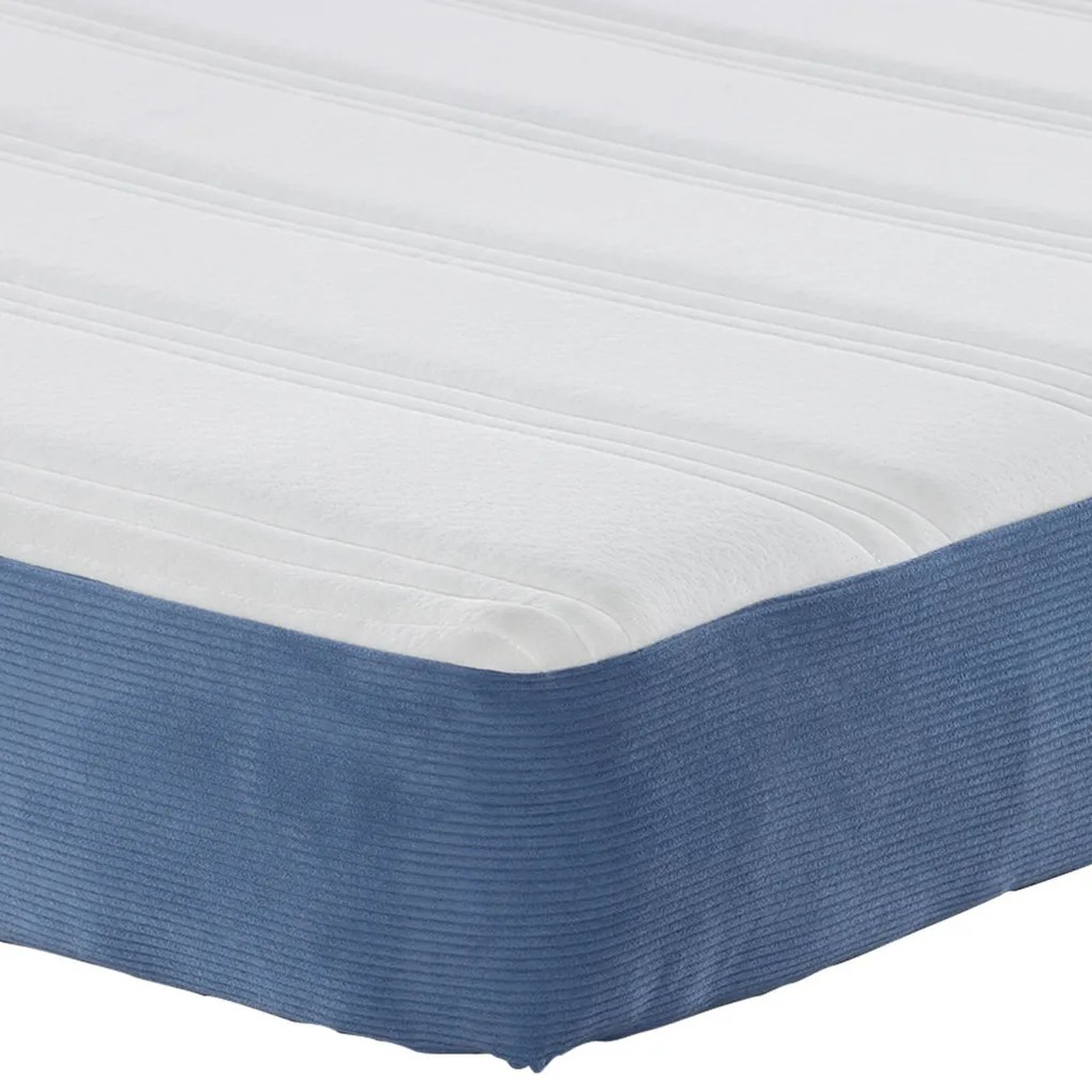 Ágy Matrac matracmal Kék 80 x 200 cm szövet