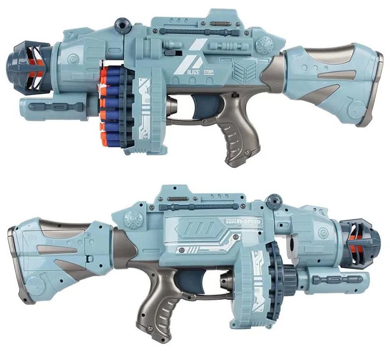 Játékfegyver hanggal, 2 színben-szürke