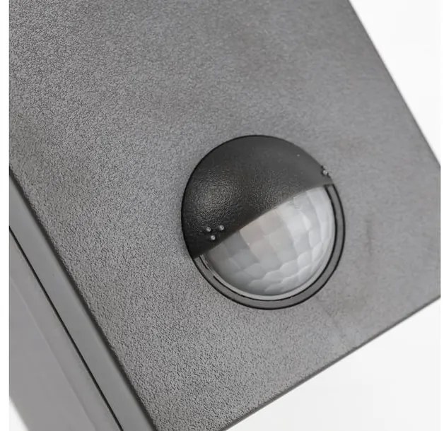 Lámpa Fali lámpa PARIS mozgásérzékelővel ,10W, 900 lm, IP54, AC220-240V, 50/60Hz, fénykibocsátás 140°,hatótávolság 9m,4000K, fekete