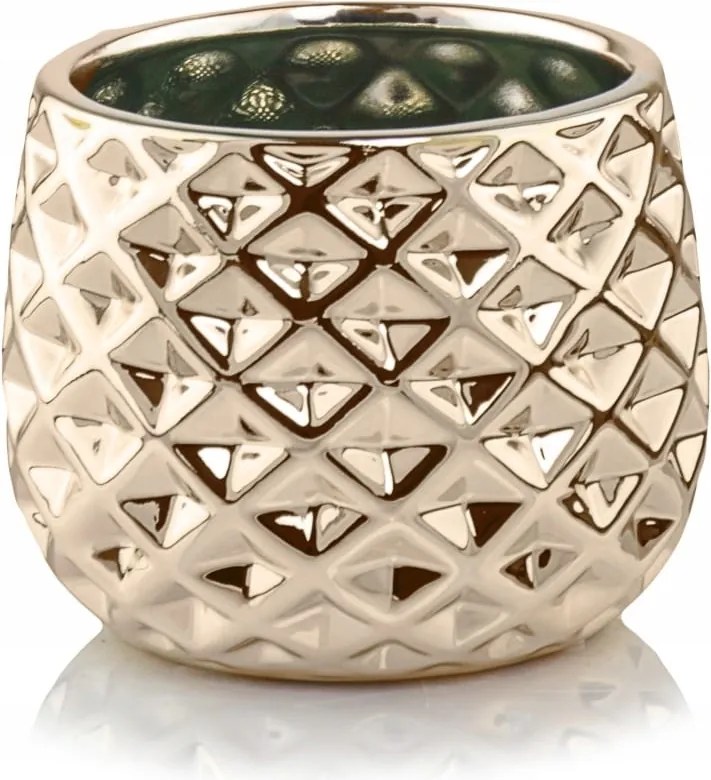 Kerámia Virágtartó Fedél 16cm Arany Glamour