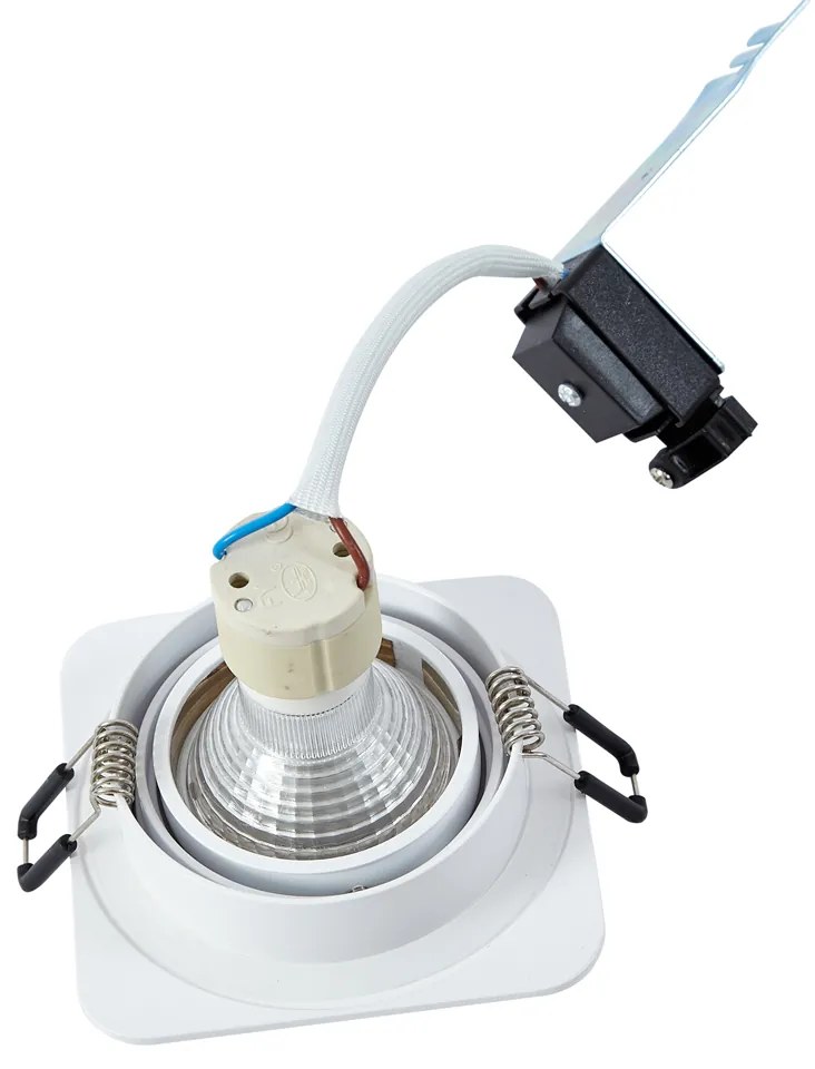 6 darabos, lekerekített, süllyesztett spotlámpa szett, fehér, GU10 50mm, forgatható és dönthető, IP44 - Alberto