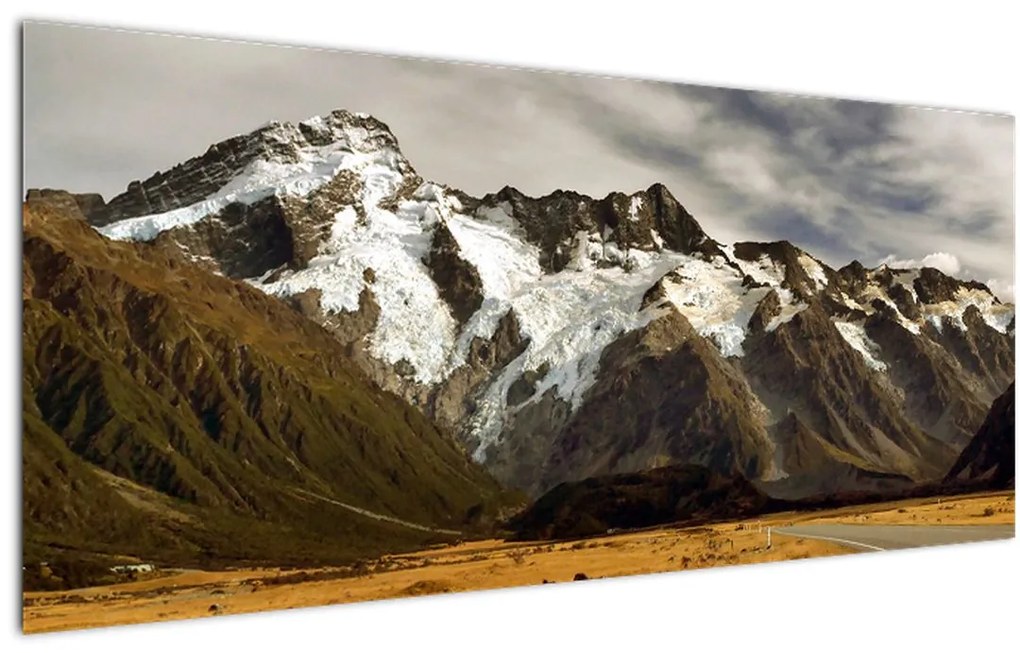 Mount Sefton, Új-Zéland képe (120x50 cm)