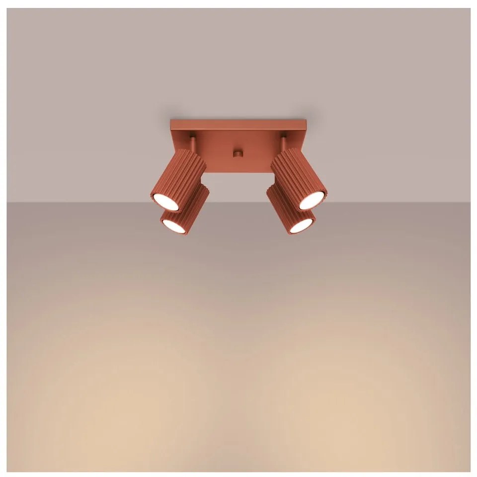 Téglavörös spotlámpa 25x25 cm Gleam – Sollux