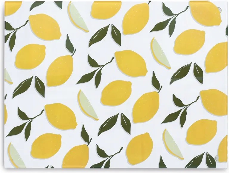 Citrom üveg vágódeszka, 40x30cm